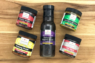 Five Angkor Cambodian Food sauces and cooking pastes